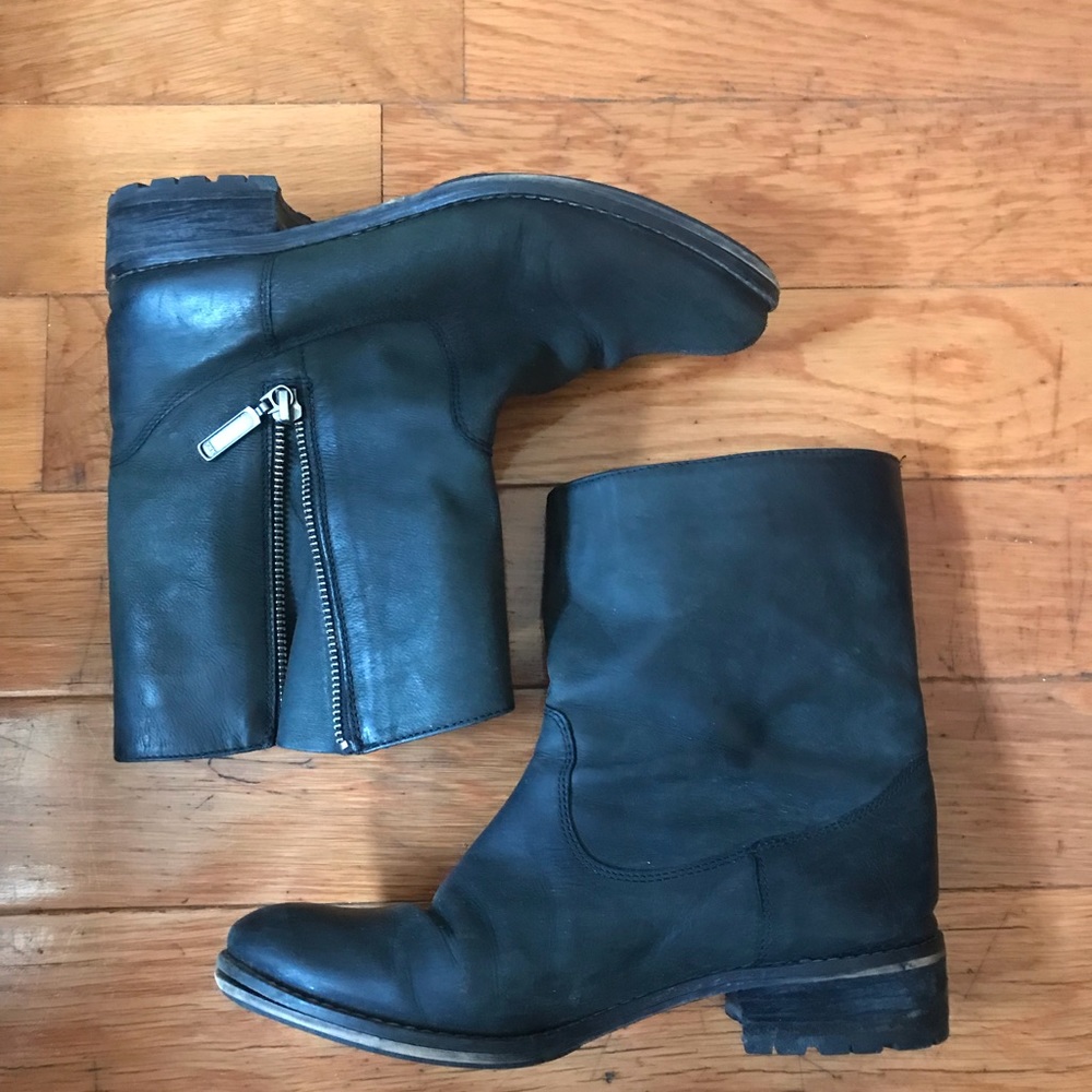Leather Zip Boot
